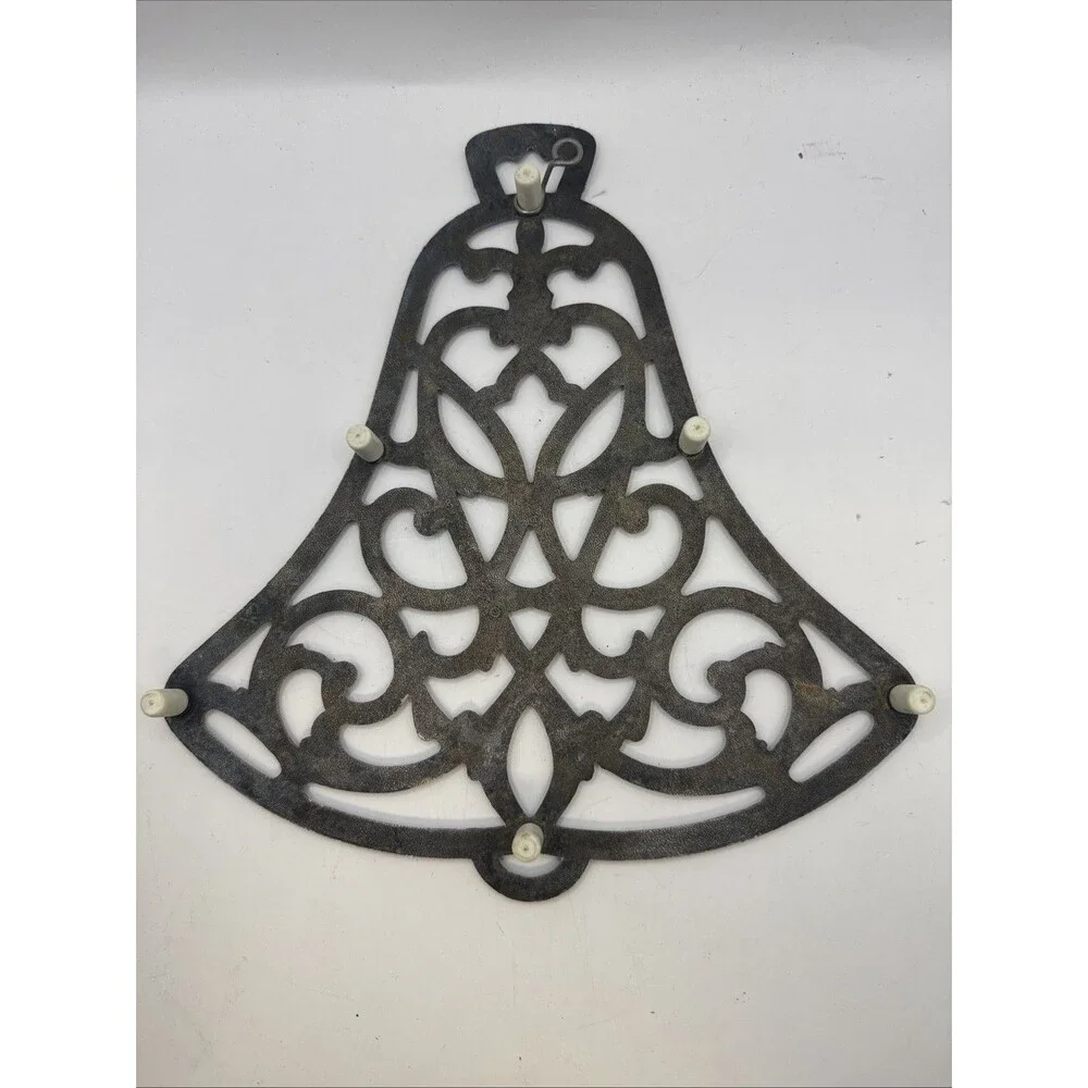 2 Vintage Hot Plates Trivets Plant Stand Brass Bell Japan Int. Silver